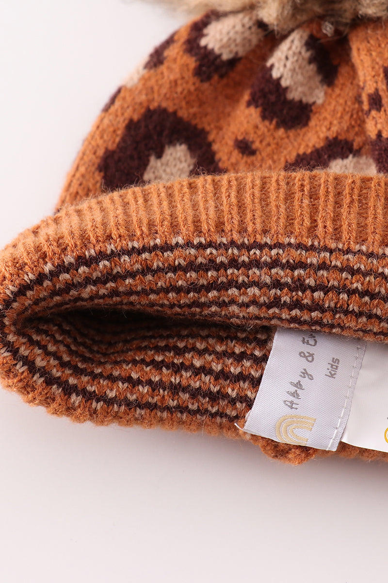 Leopard PomPom Beanie