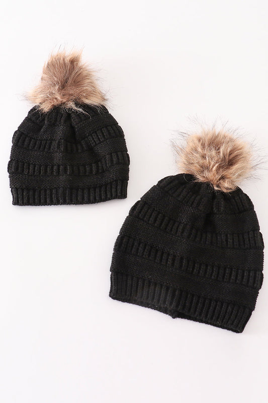 Black PomPon Beanie