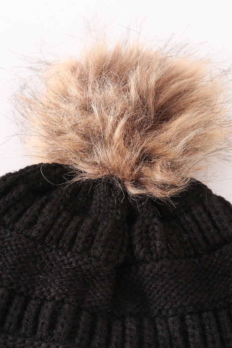 Black PomPon Beanie