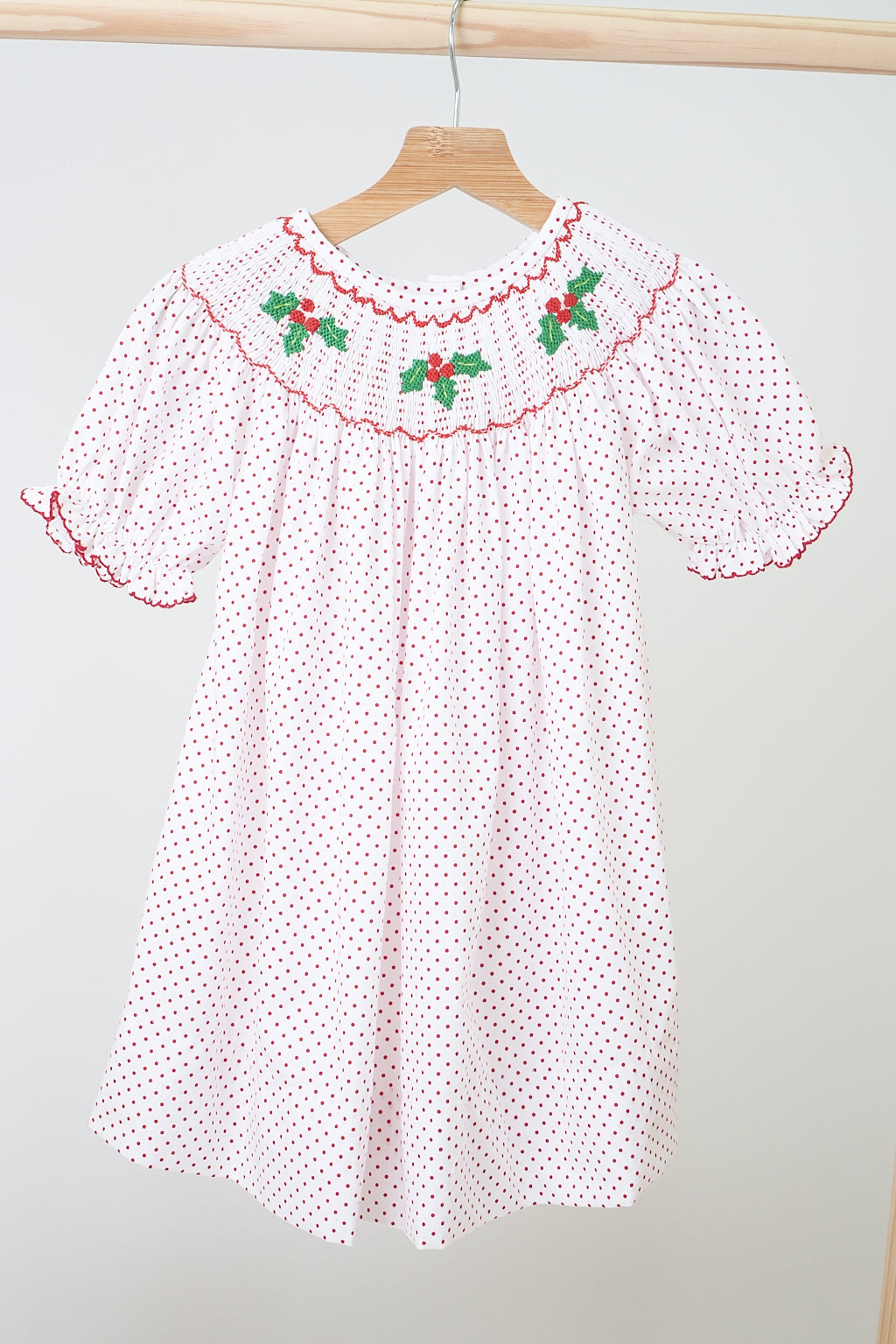 Christmas Hand Smocked Dress