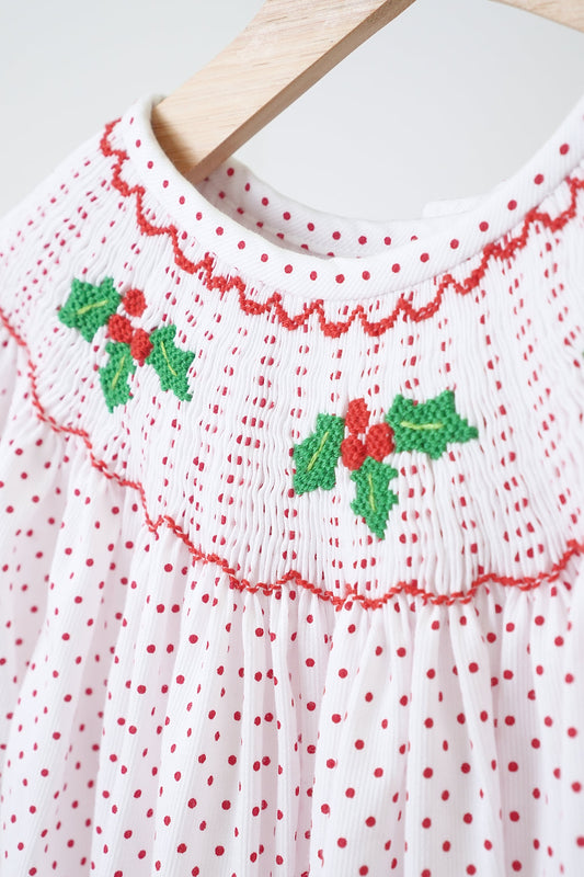 Christmas Hand Smocked Dress