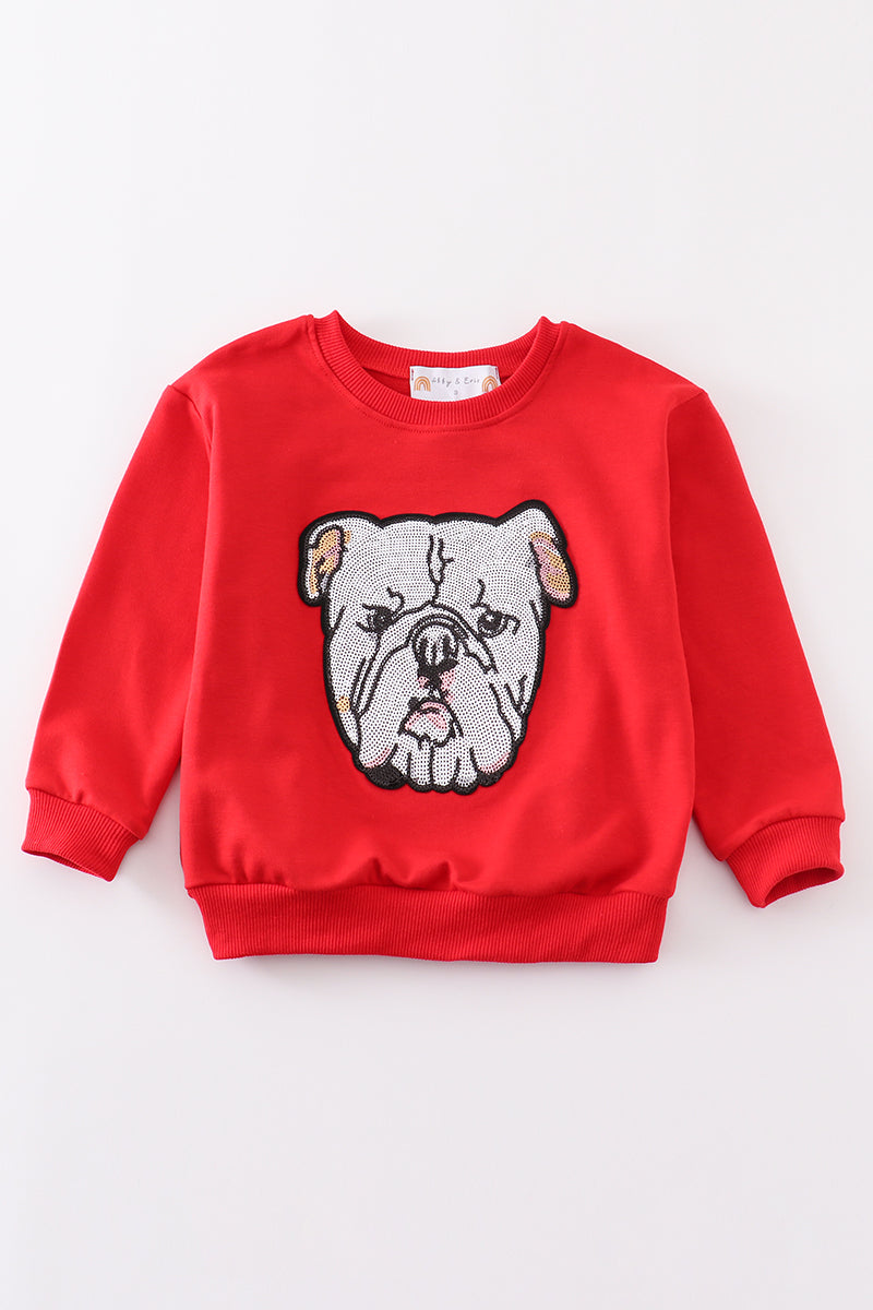 GA Bulldog Sequin Mom & Me Sweatshirt