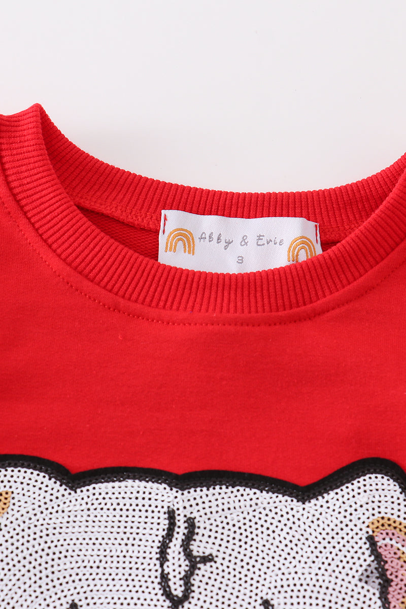 GA Bulldog Sequin Mom & Me Sweatshirt