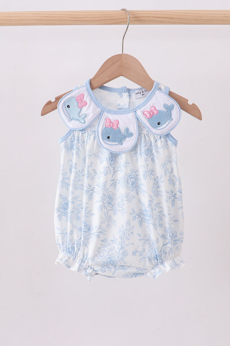 Whale Embroidered Bubble