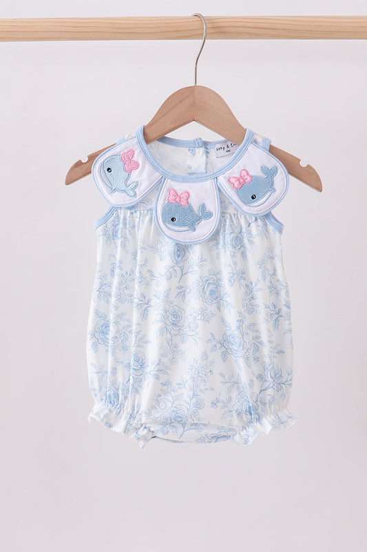 Whale Embroidered Bubble