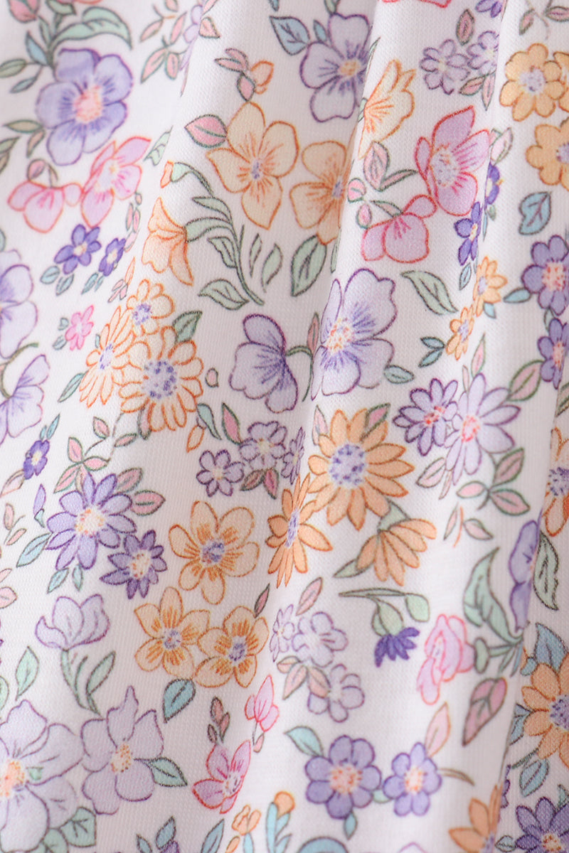 Floral Smocked Bloomer Set