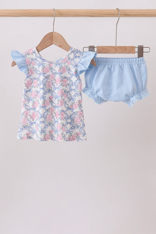 Floral Bow Bloomer Set