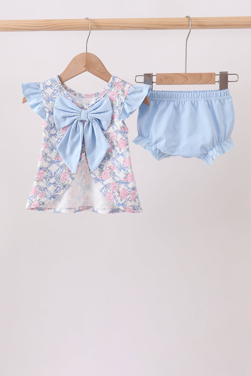 Floral Bow Bloomer Set