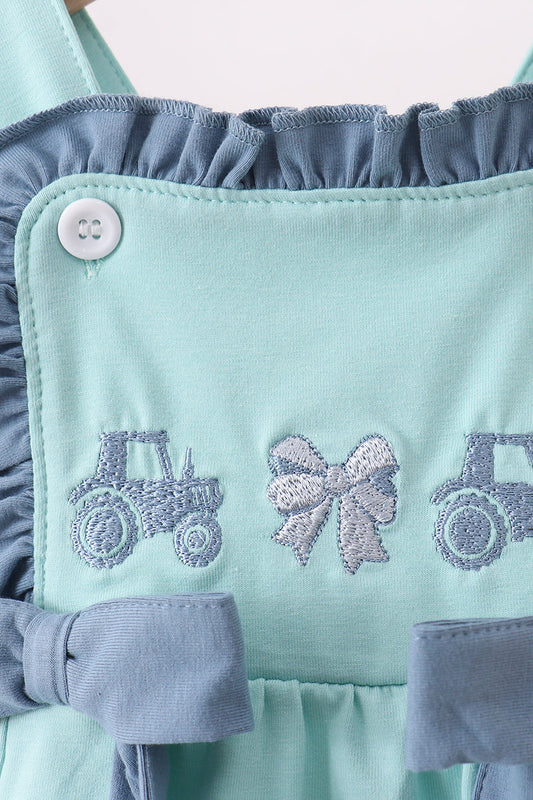 Farm Tractor Embroidered Bubble