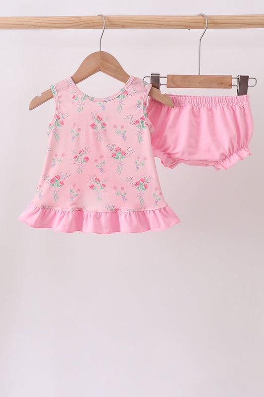 Floral Ruffle Bloomer Set