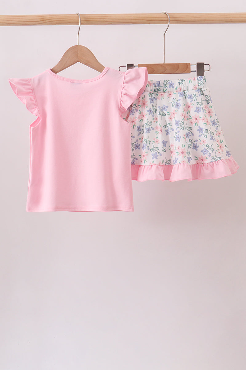 Piggy Ruffle Skorts Set