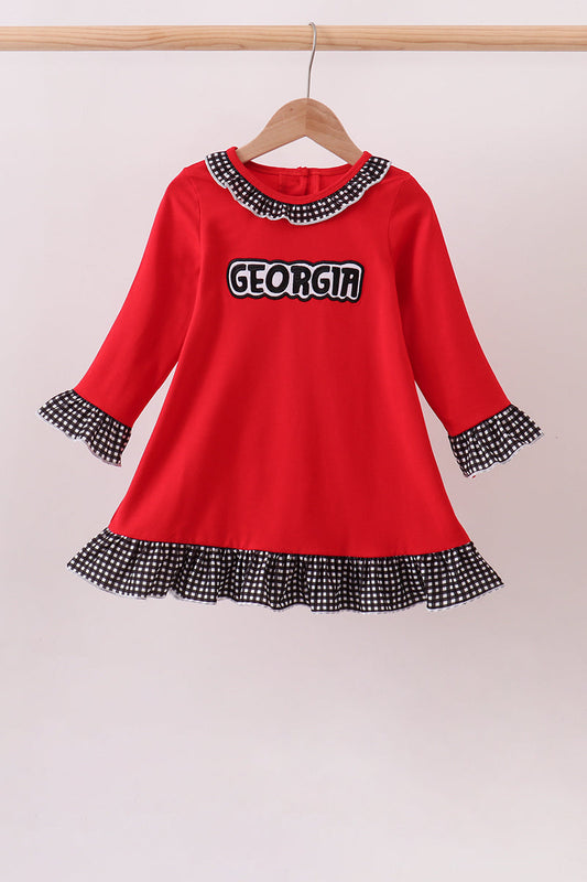 Georgia Embroidery Ruffle Dress