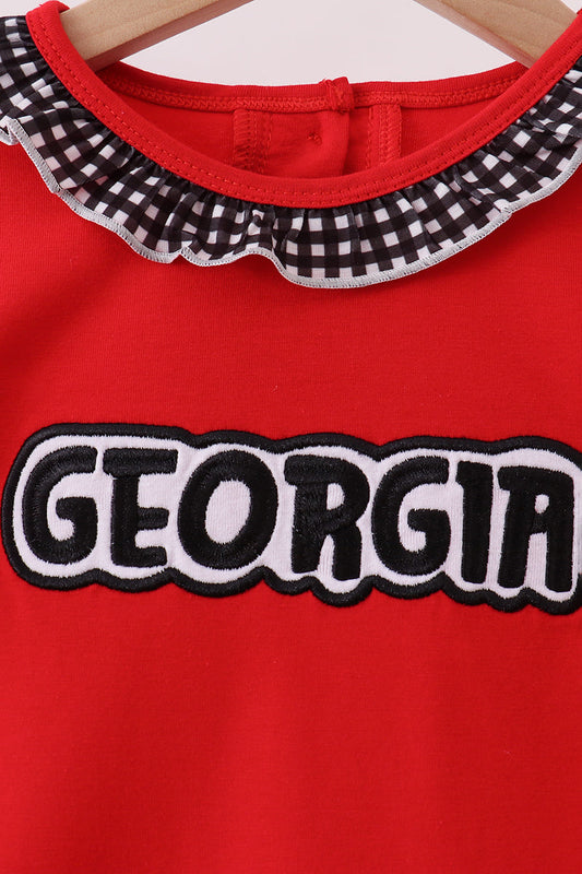 Georgia Embroidery Ruffle Dress