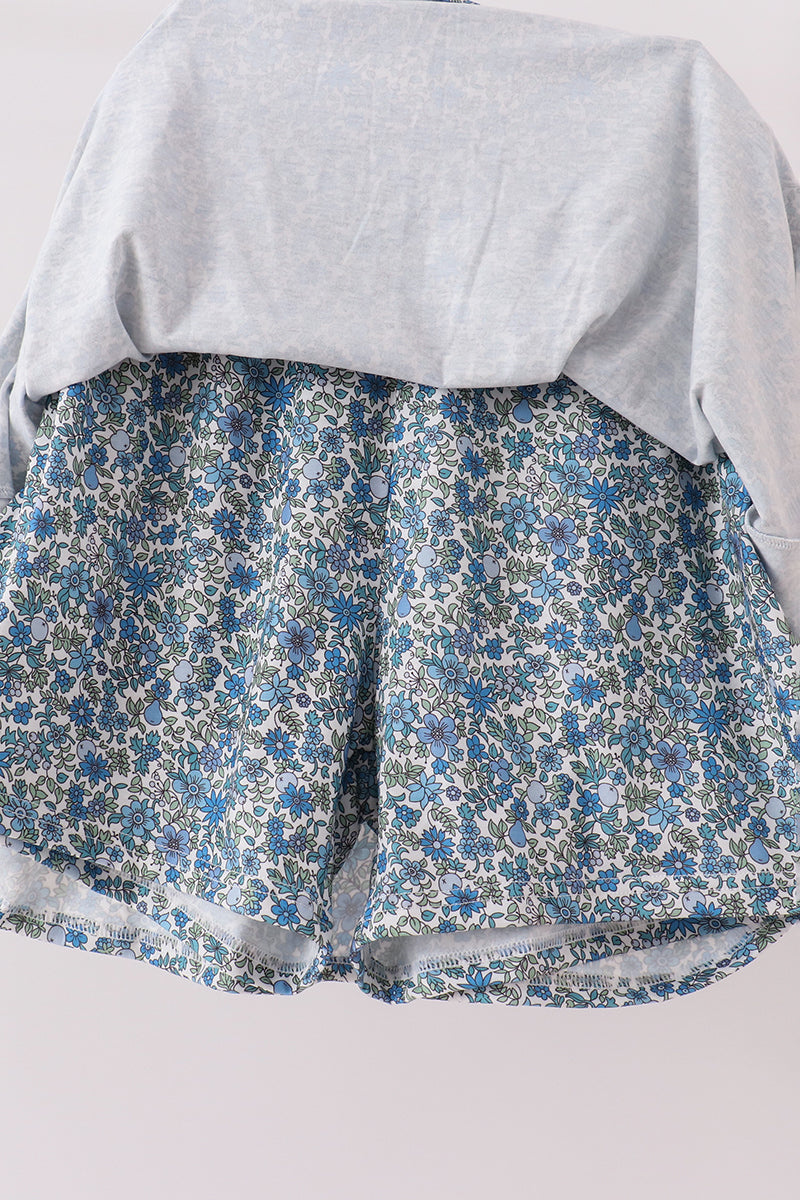 Teal Floral Mom & Me Set