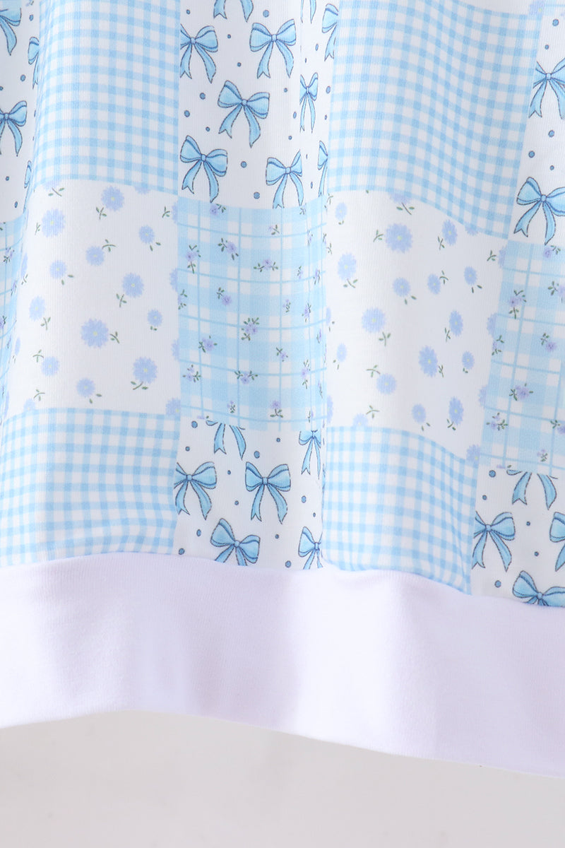 Blue Floral Mom & Me Set