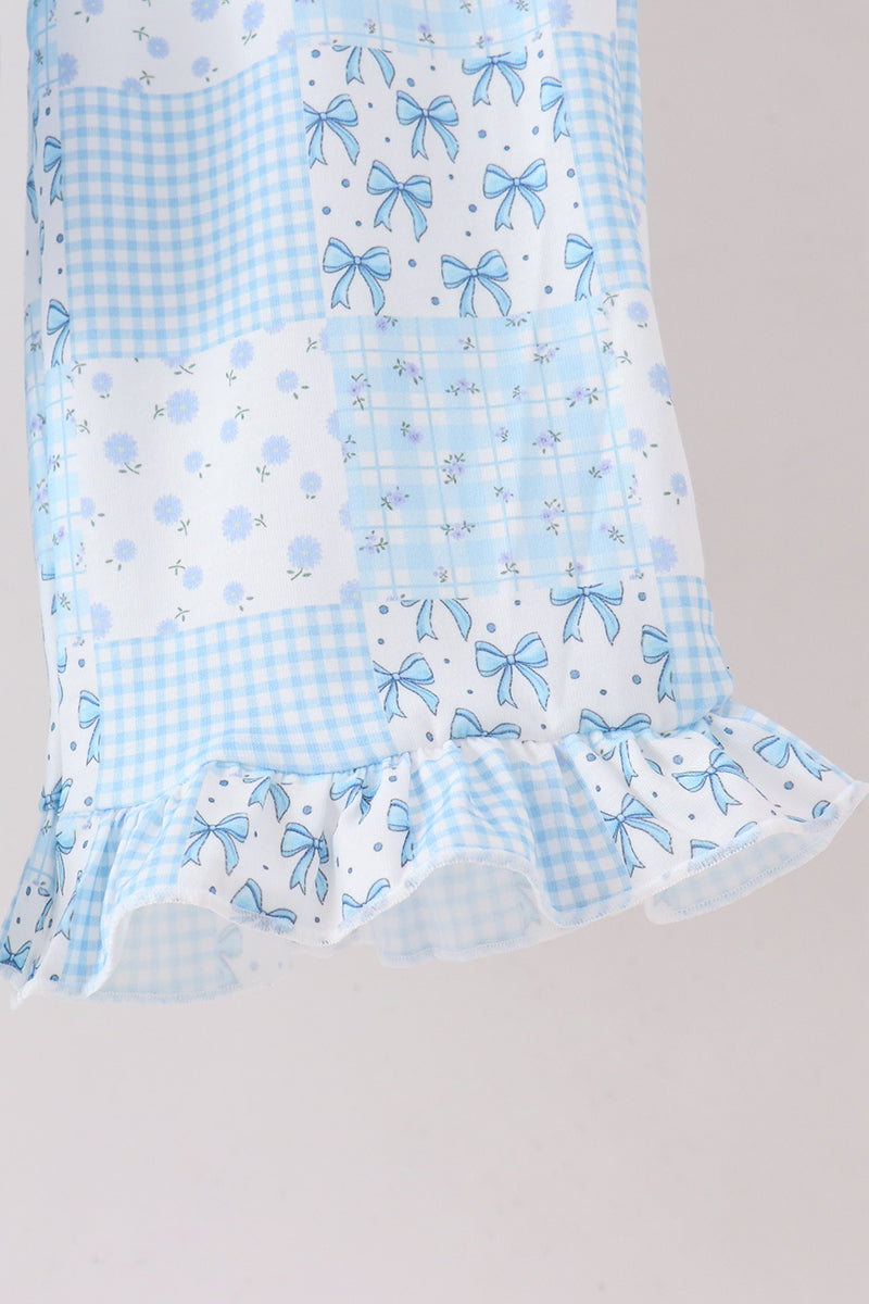 Blue Floral Mom & Me Set