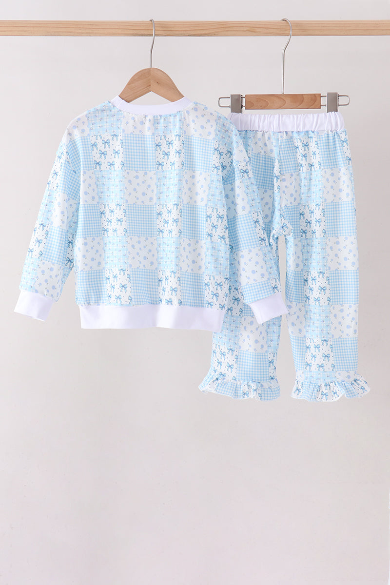 Blue Floral Mom & Me Set