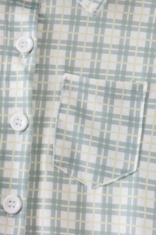 Sage Plaid Pocket Shirt