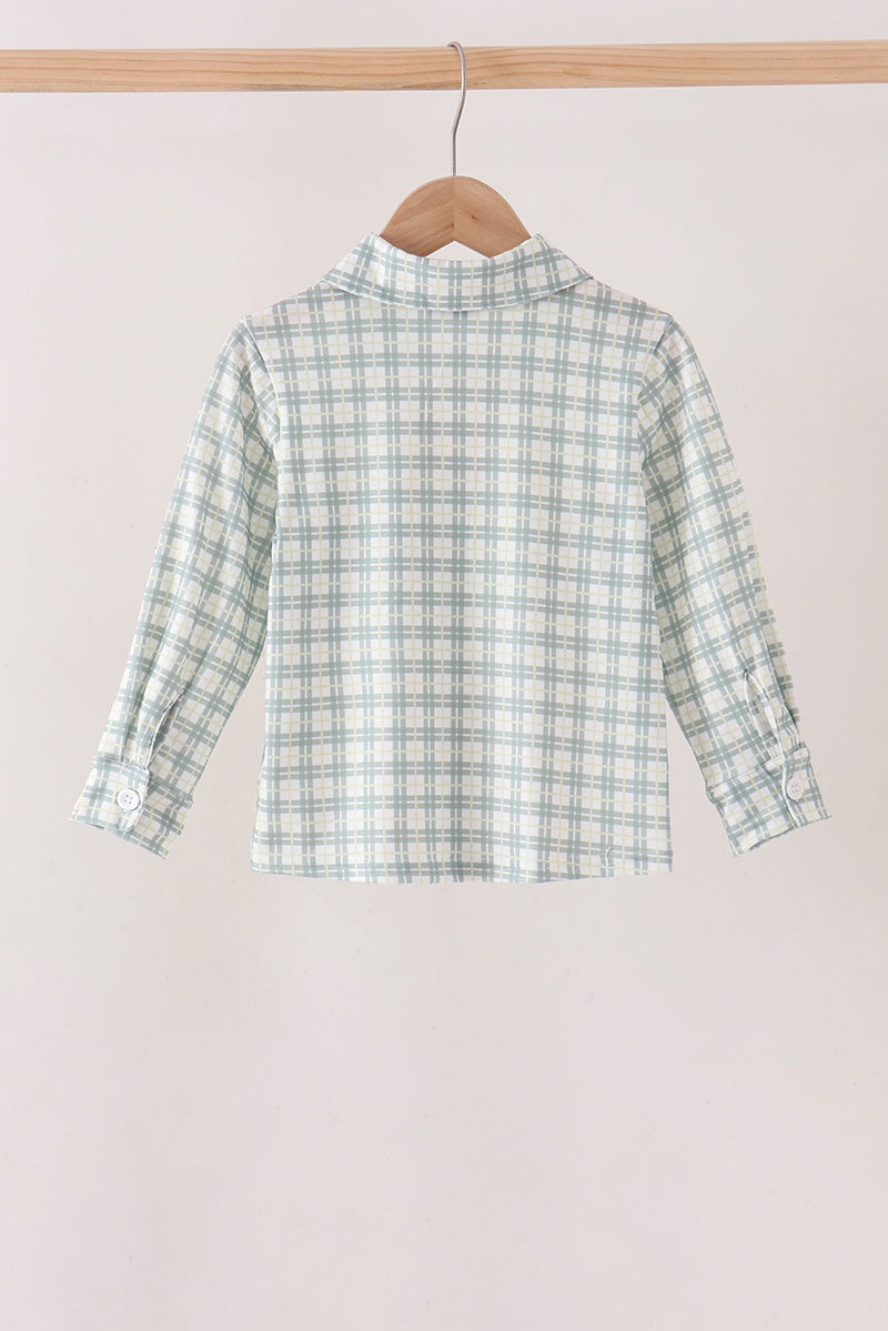 Sage Plaid Pocket Shirt