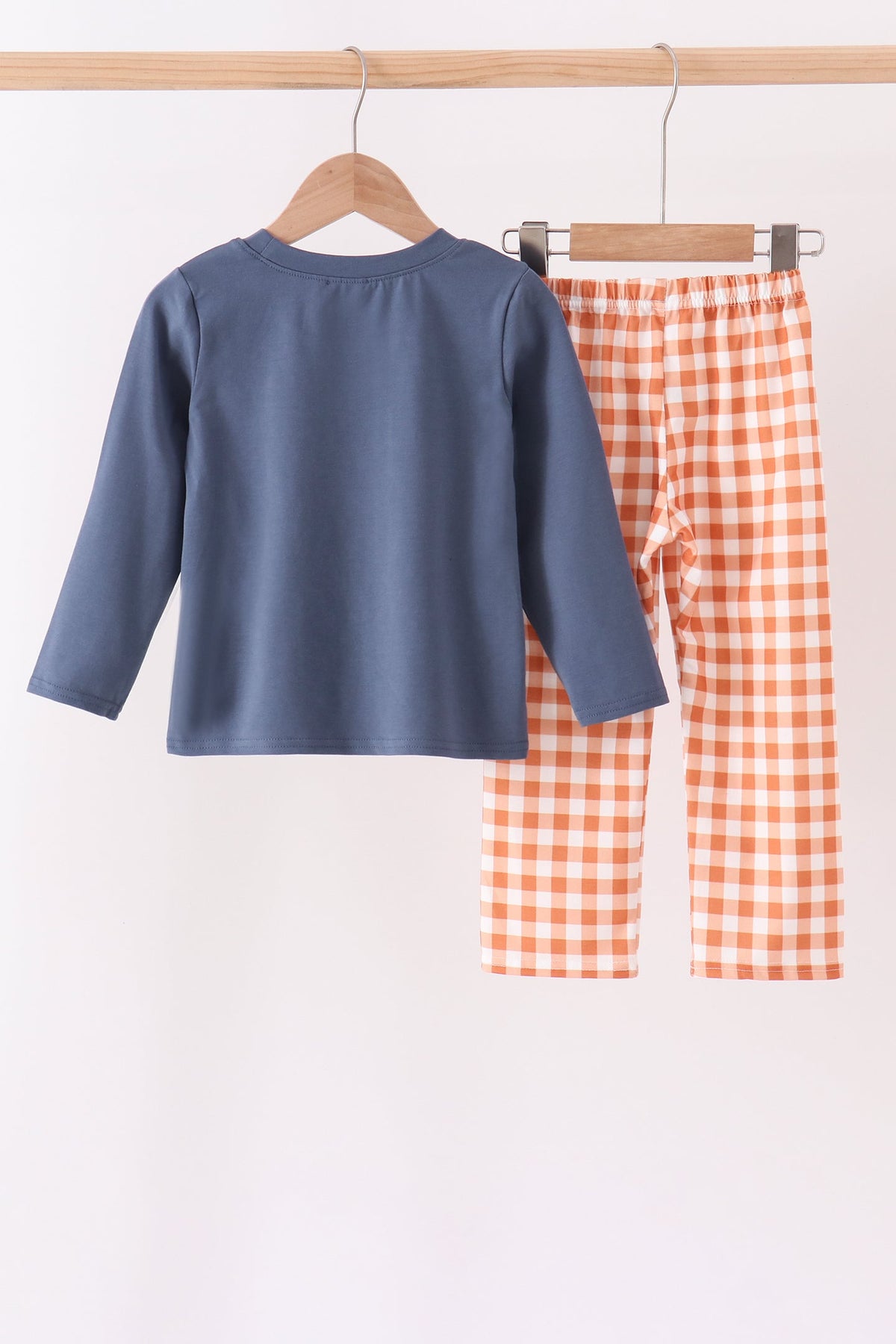 Navy Goose Applique Pants Set