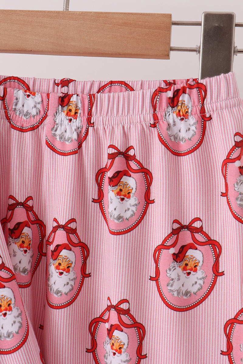 Pink Santa Bamboo Pajama Set