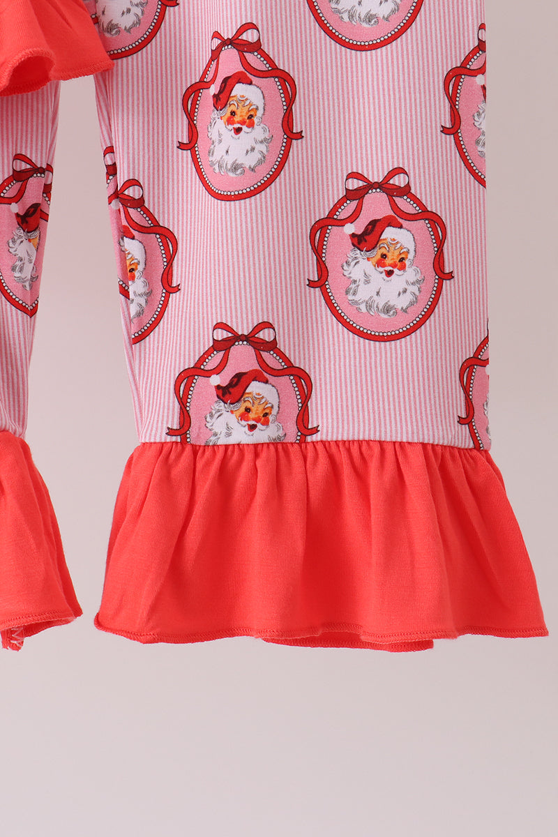Pink Santa Bamboo Pajama Set