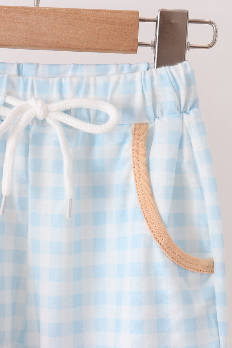 Pumpkin Pie Bow Embroidered Pants Set