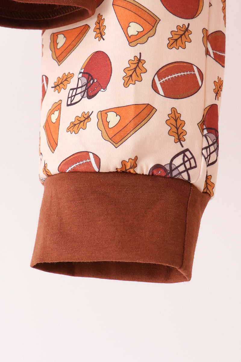 Football Embroidered Pants Set