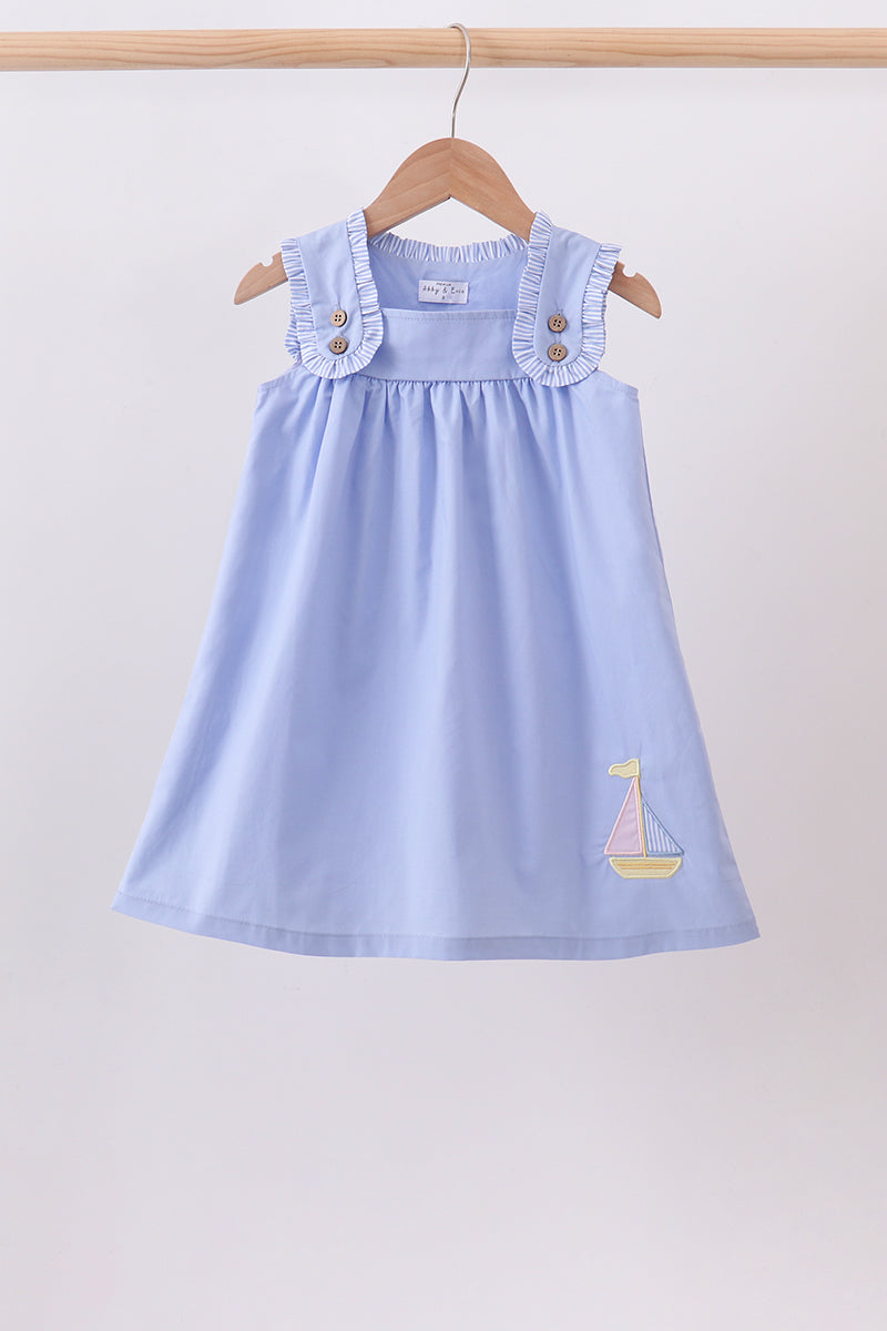 Sailboat Embroidered Dress
