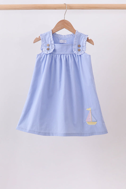 Sailboat Embroidered Dress