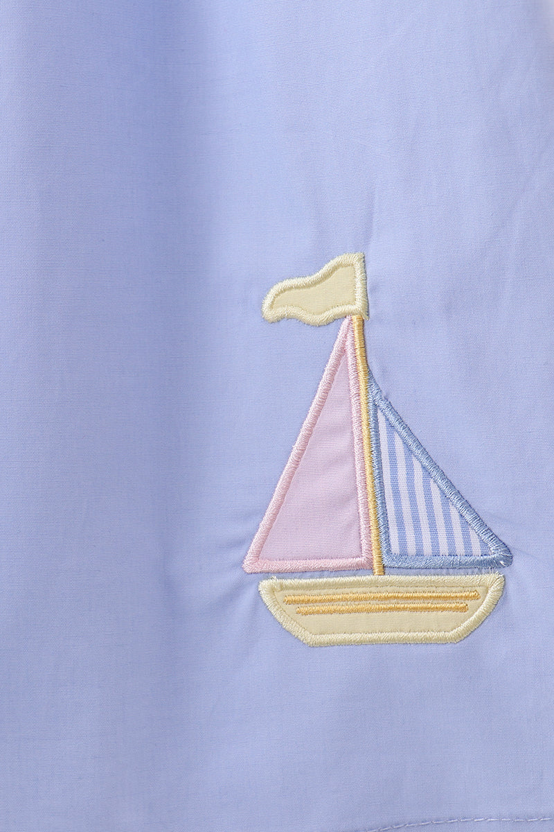 Sailboat Embroidered Dress