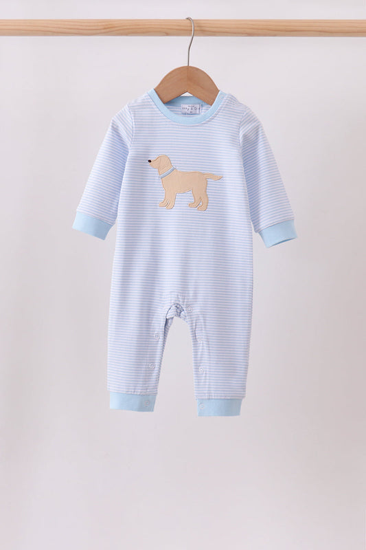 Puppy Embroidered Romper