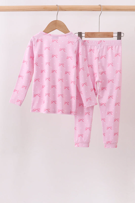 Pink Bow Pajamas Set