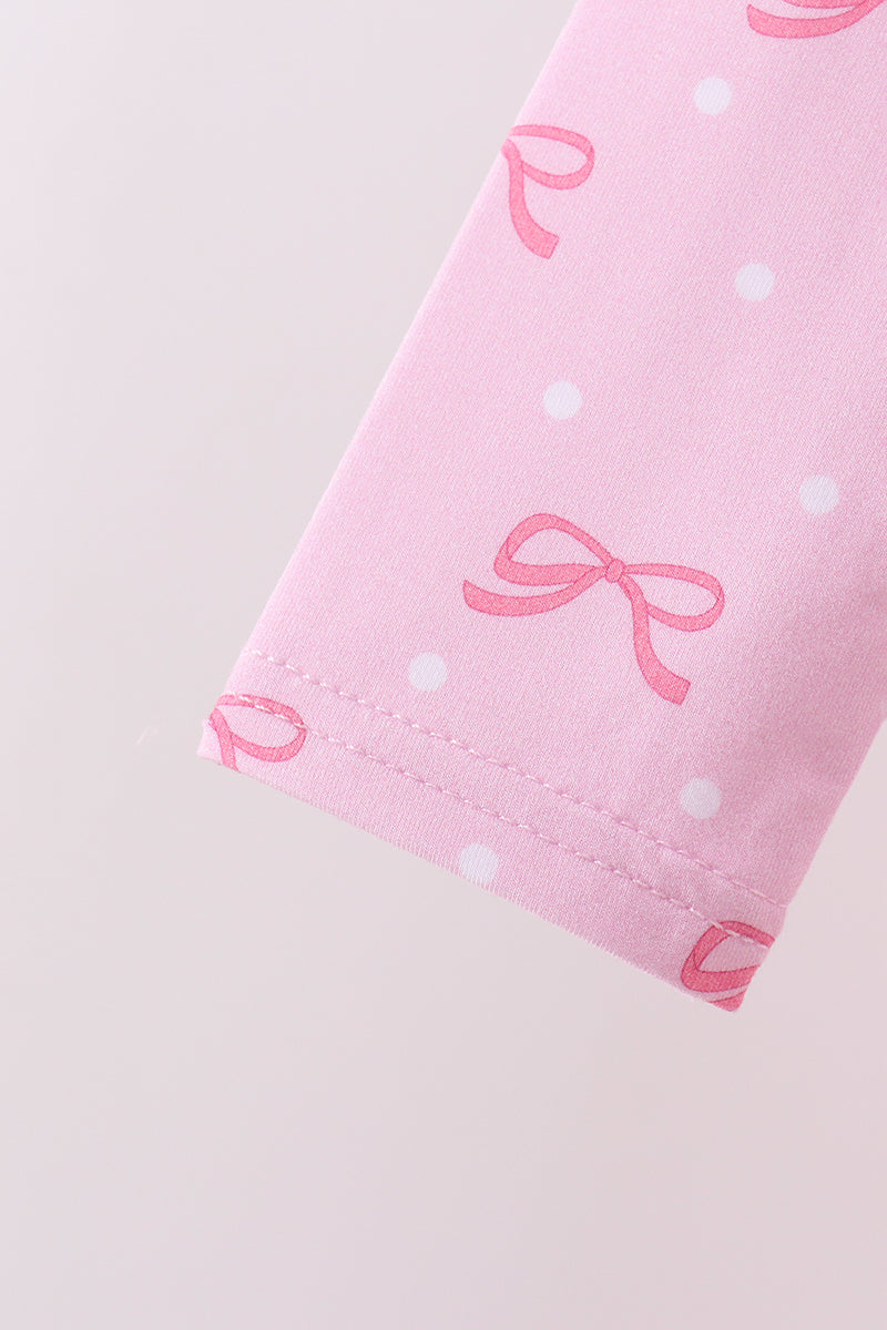 Pink Bow Pajamas Set