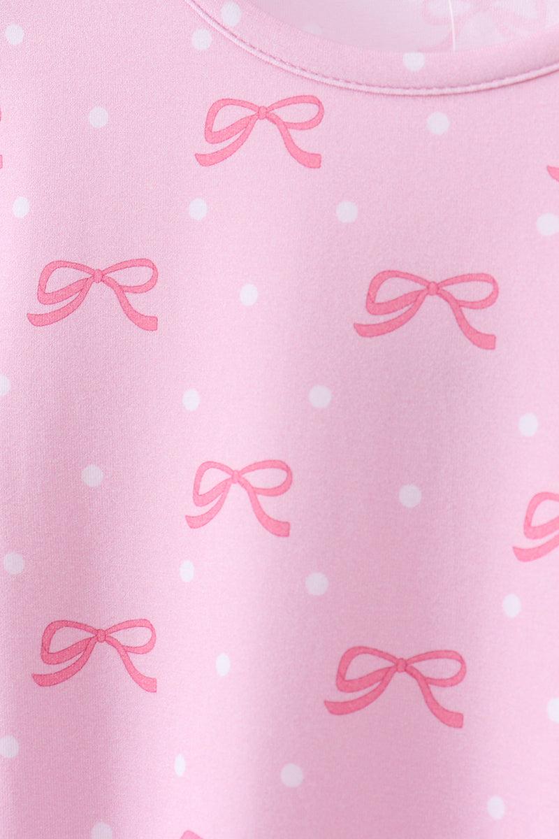 Pink Bow Pajamas Set