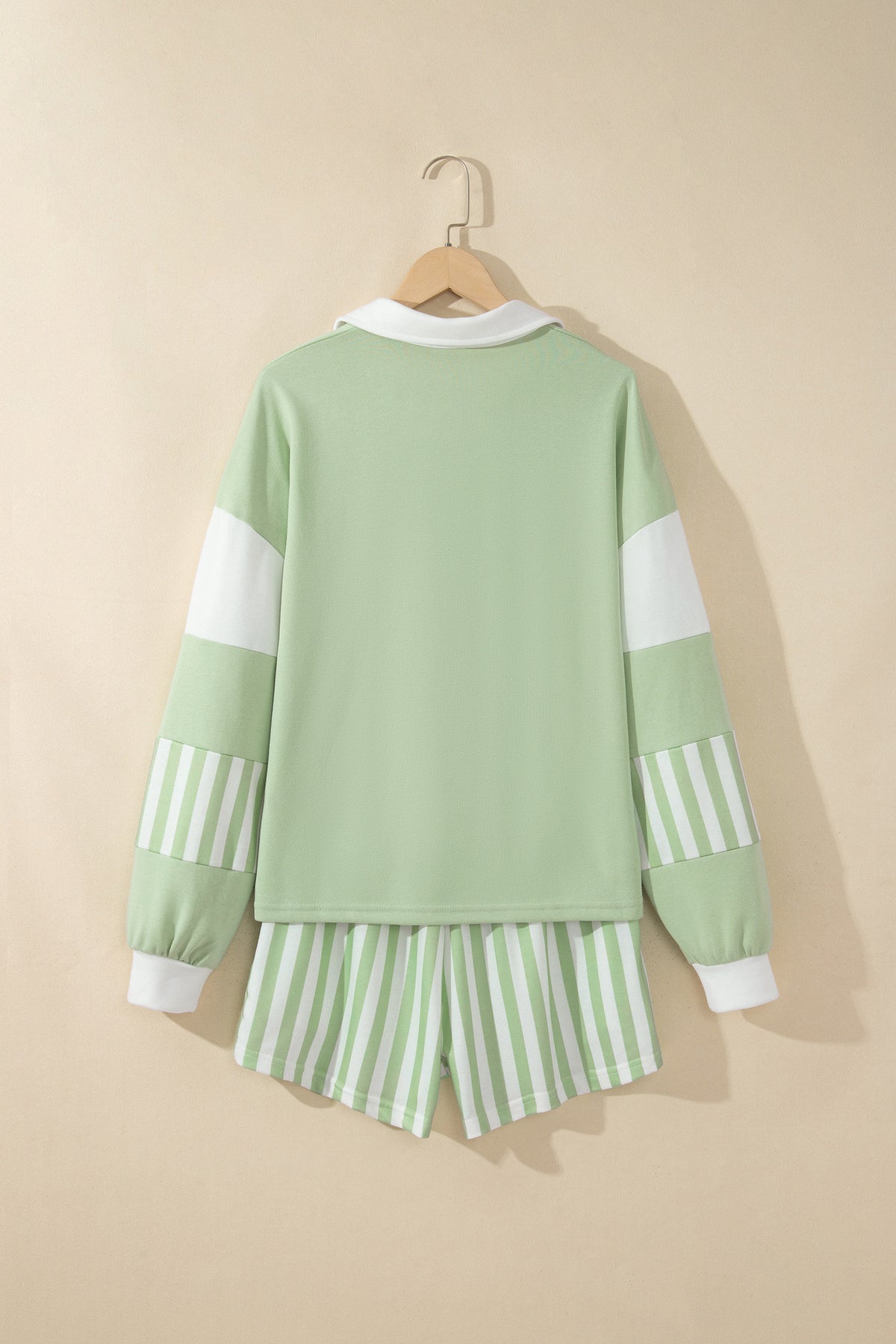Pullover Top w/ Drawstring Shorts Set