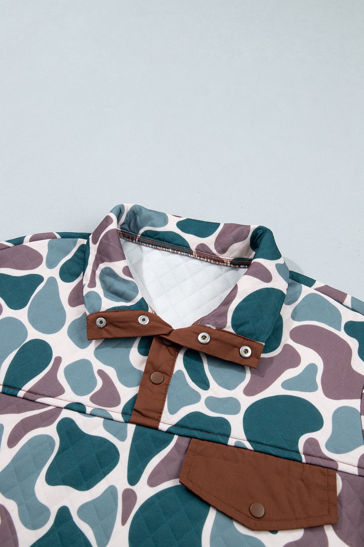 Camouflage Button Pullover