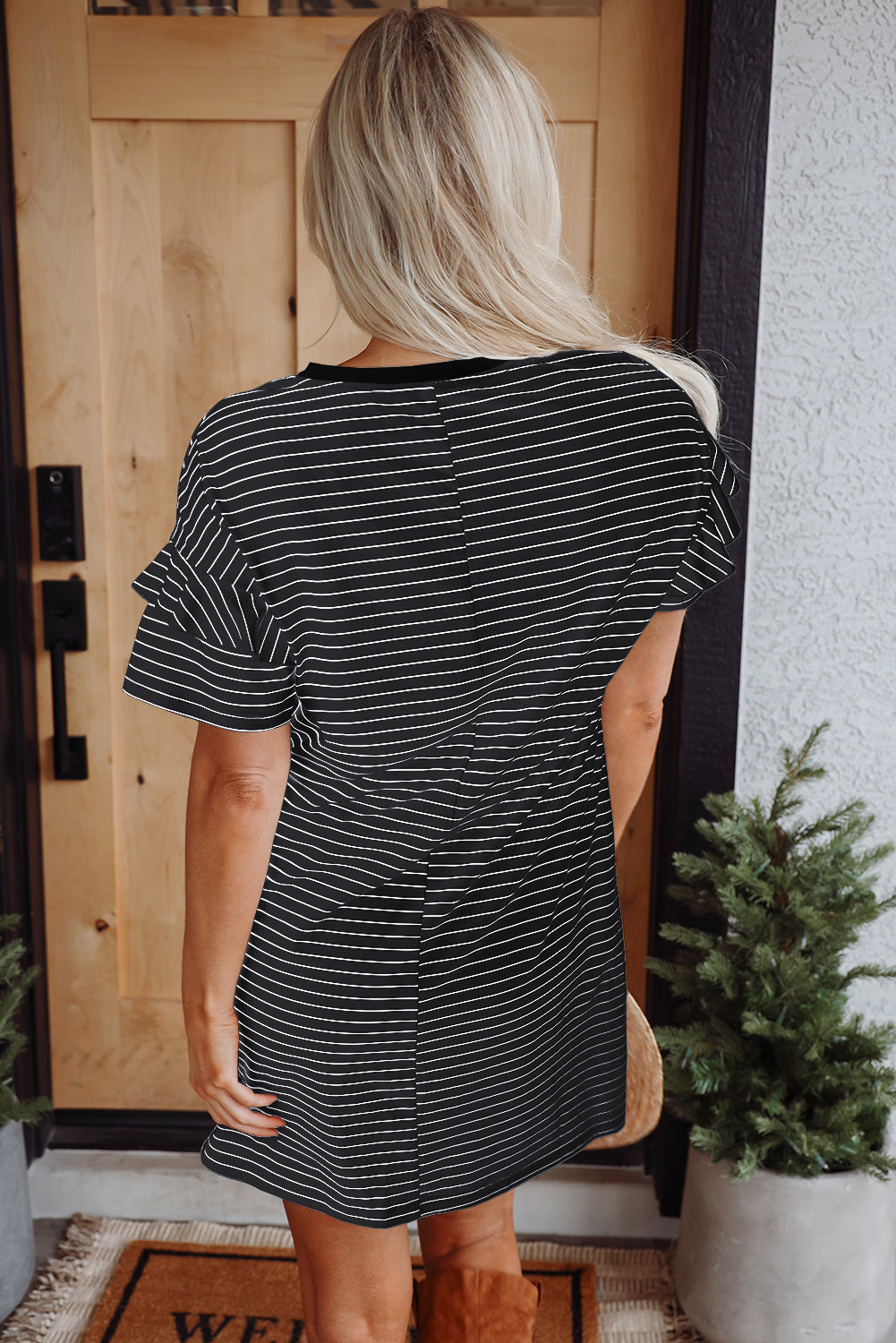 Ruffled Short Sleeve T-Shirt Mini Dress