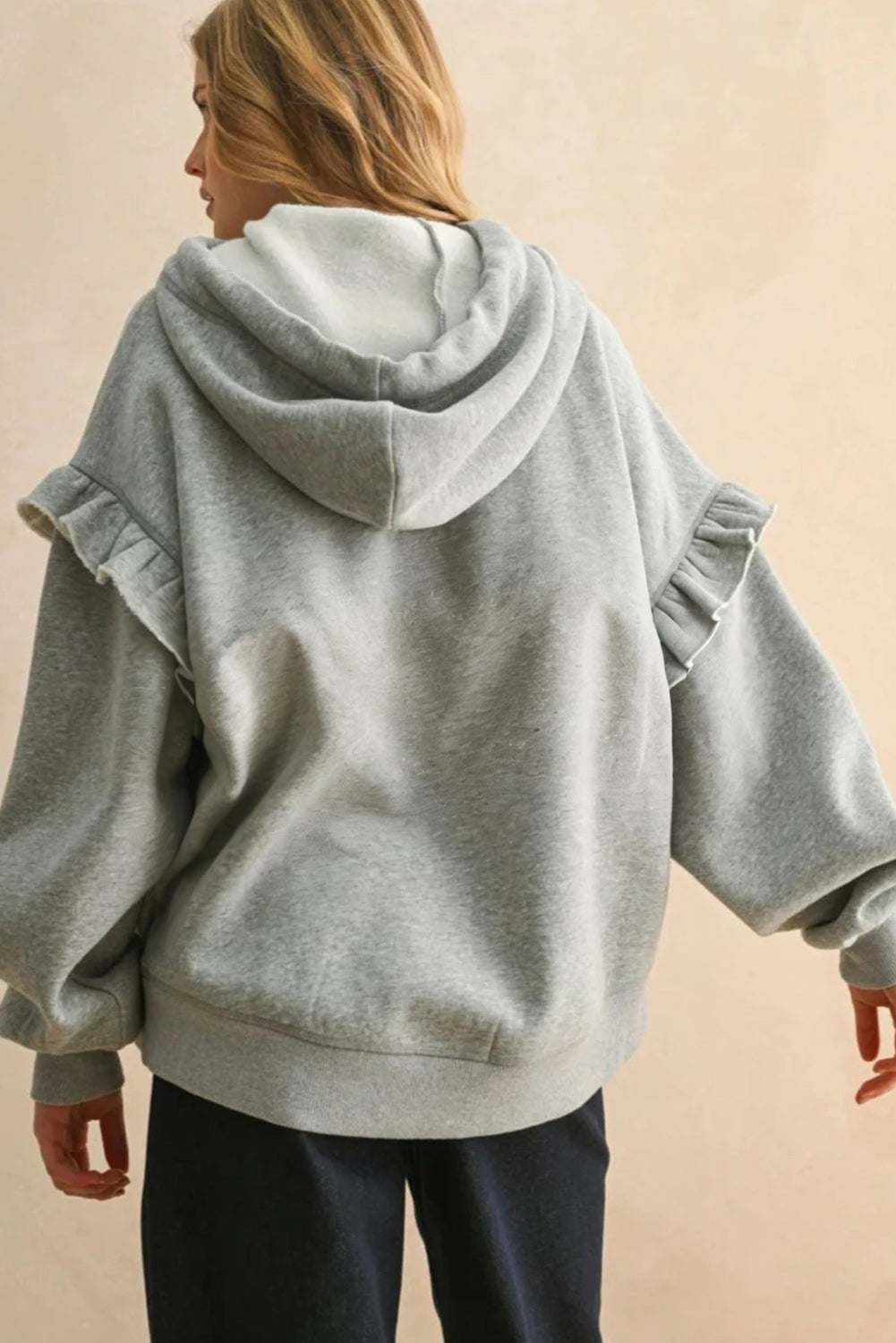 Ruffle Baggy Hoodie