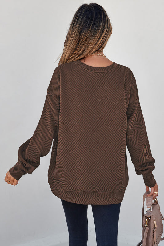 Textured Pullover Sweatshirt