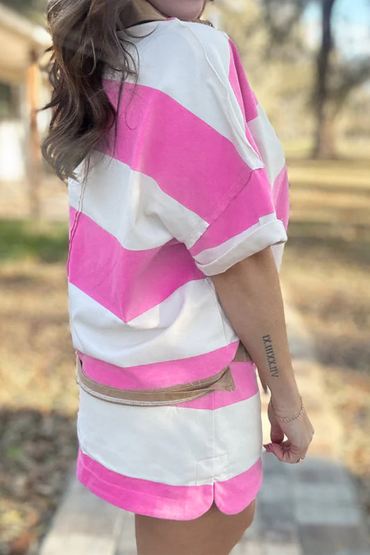 Stripe Tee w/Skort Set