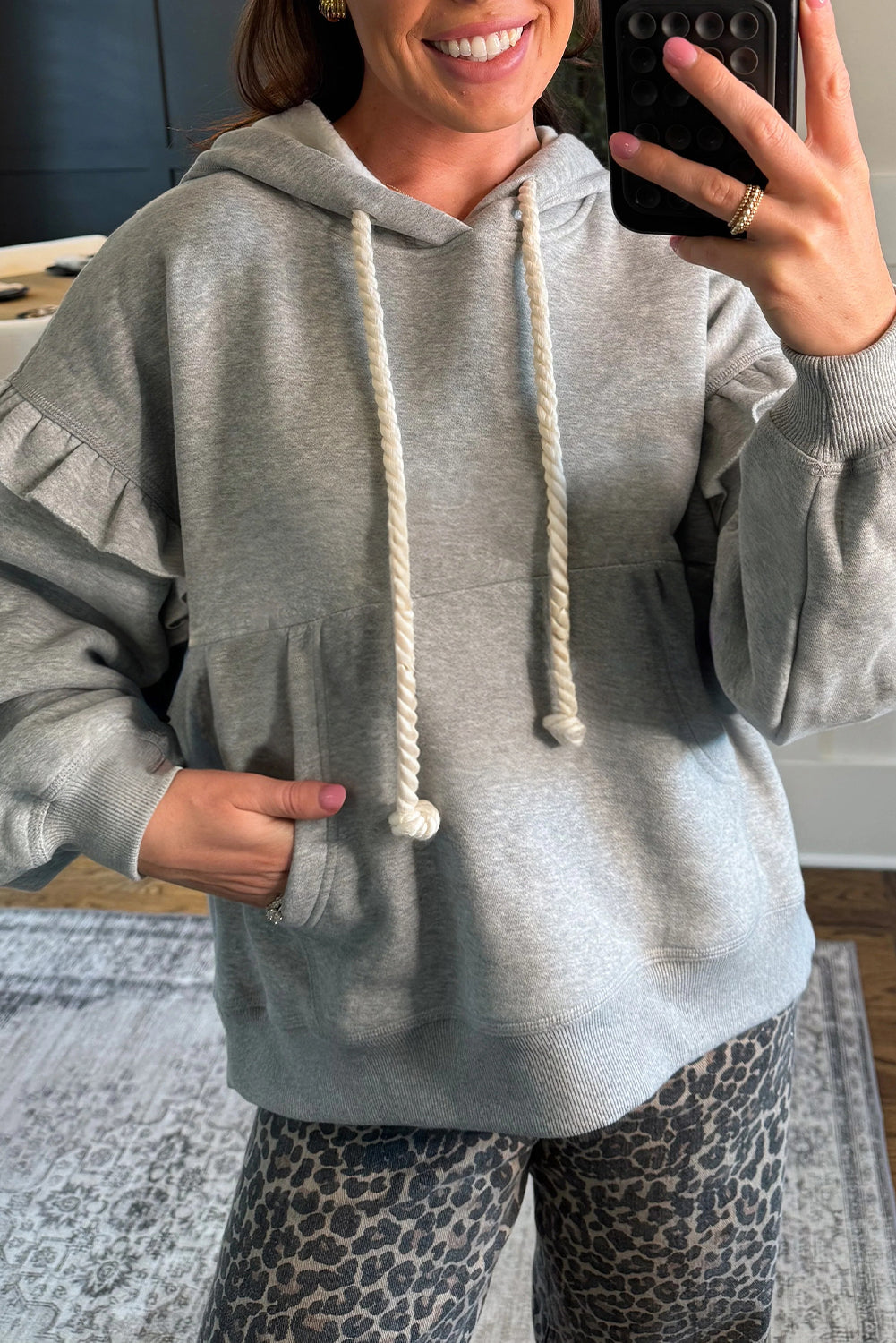Ruffle Baggy Hoodie
