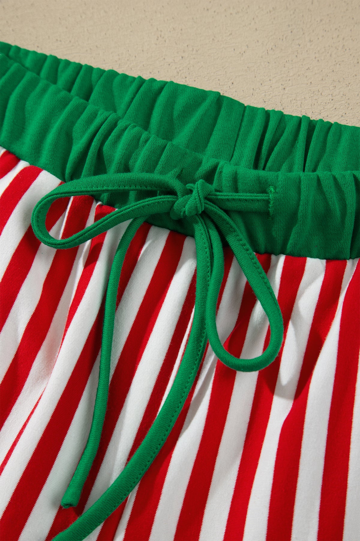 Stripe Long Sleeve Shirt w/Shorts Set