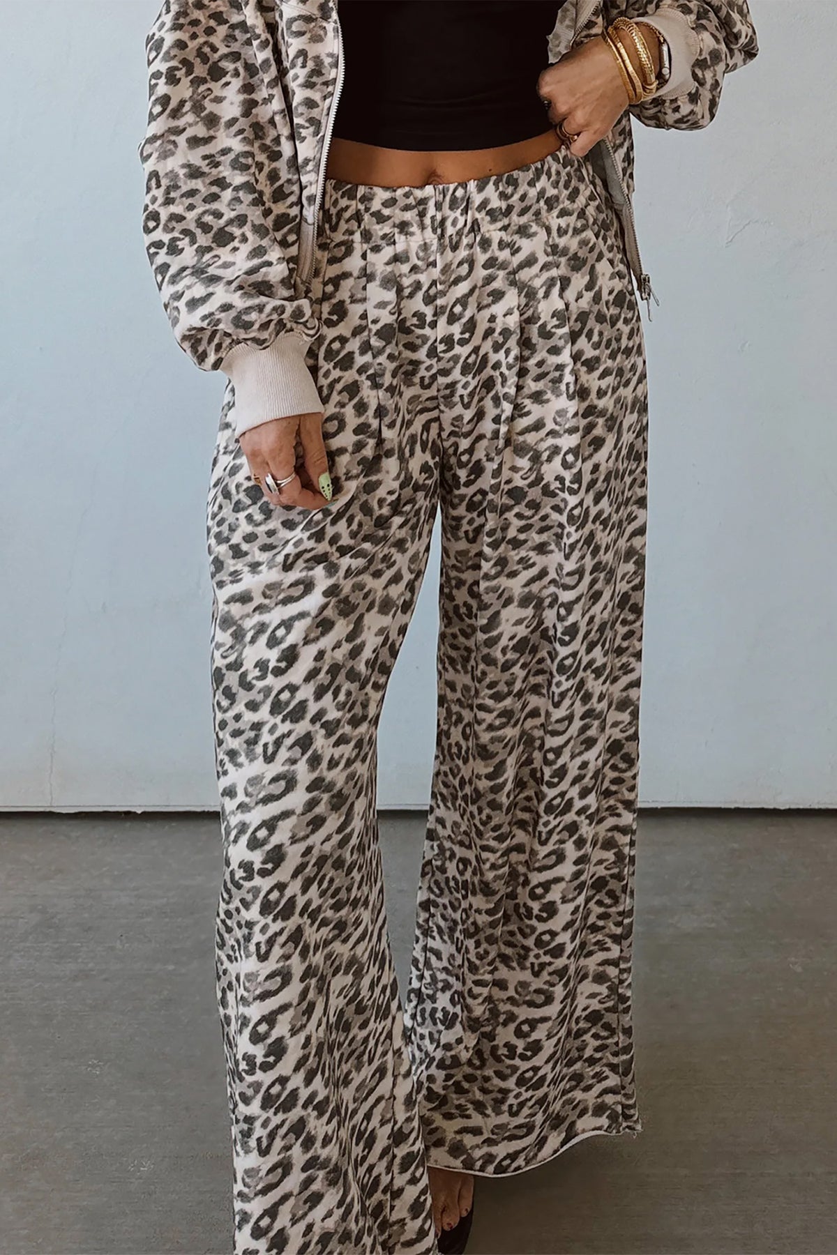 Leopard Print Full Length Pants
