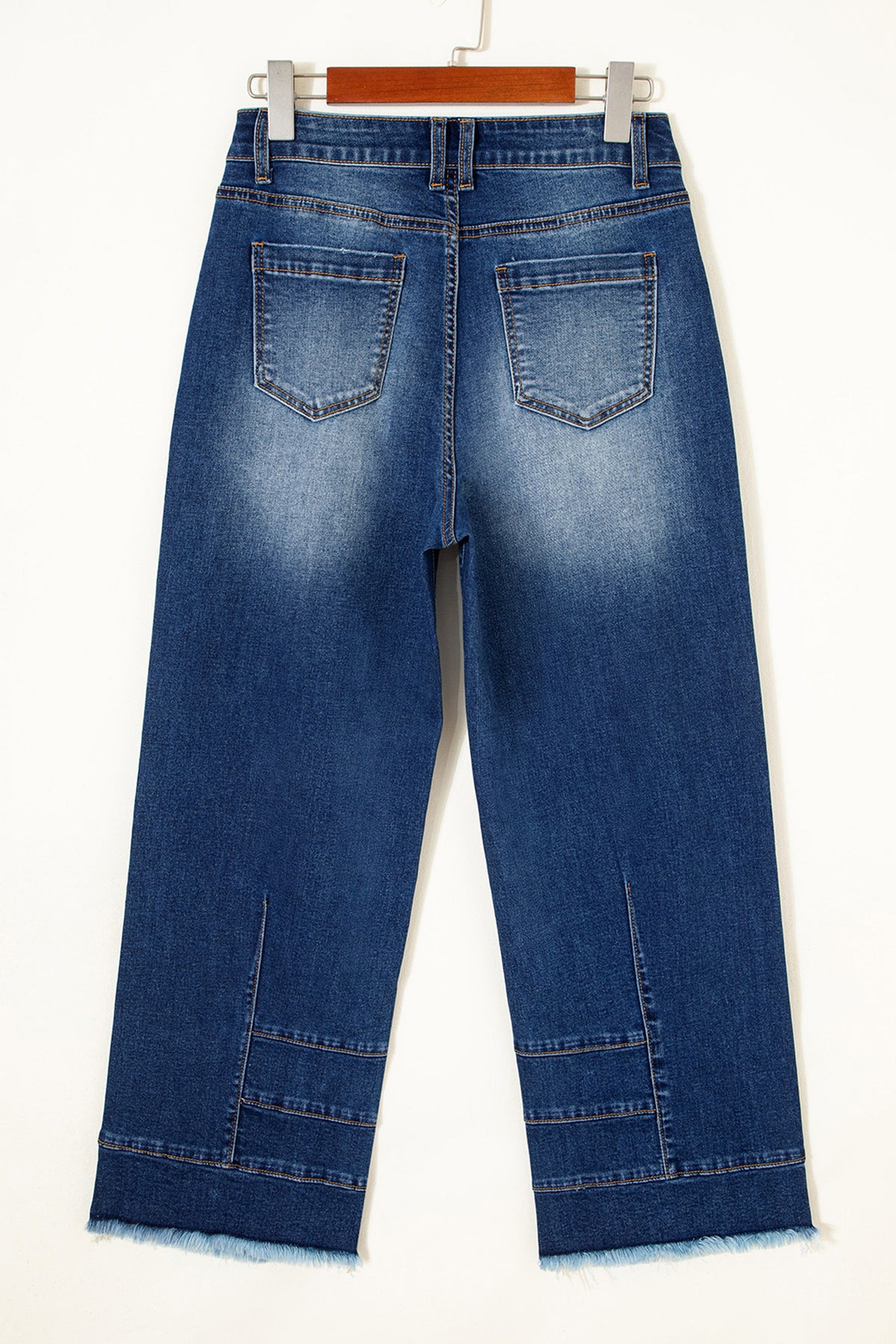 Chic Seam Hem Ankle Length Jeans