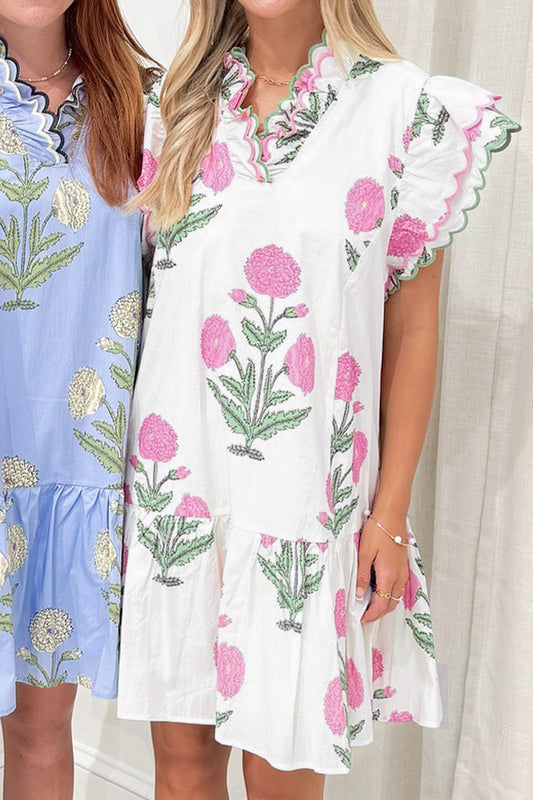 Wild Floral Embroidery Dress