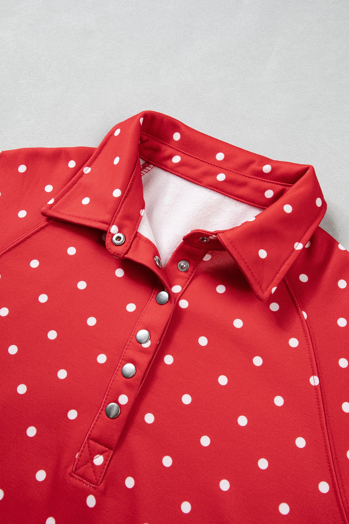 Polka Dot Casual Pullover Sweatshirt