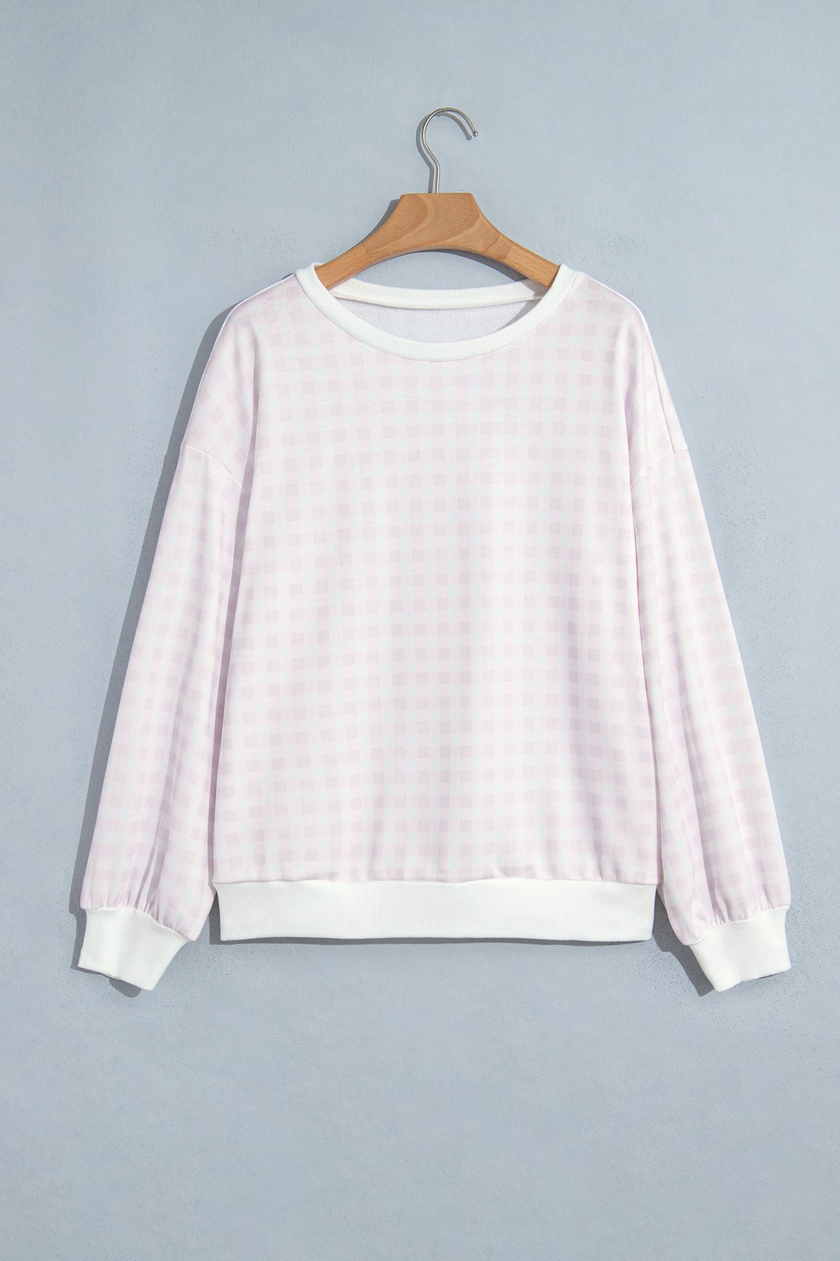 Plaid Long Sleeve Sweatshirt
