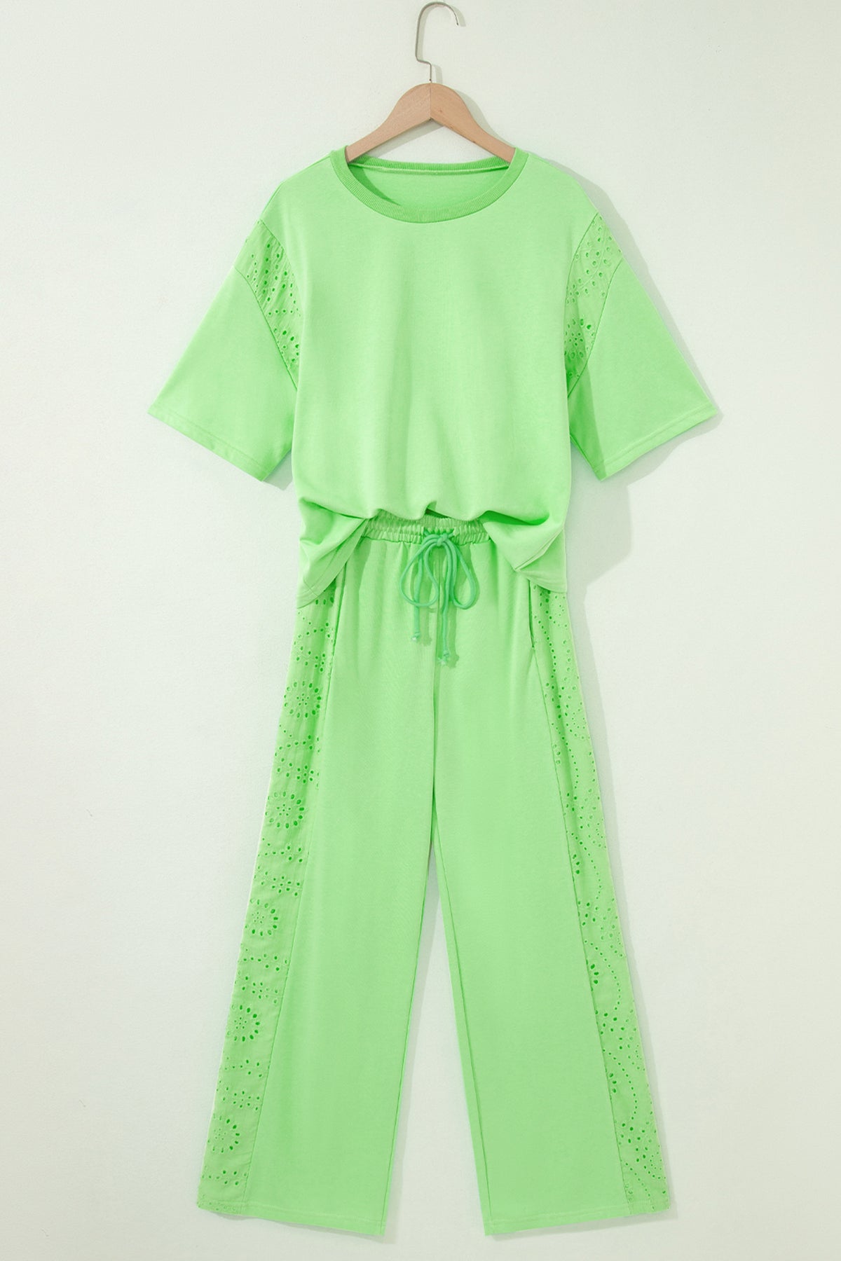 Half Sleeve Top Elastic Waist Pants Set