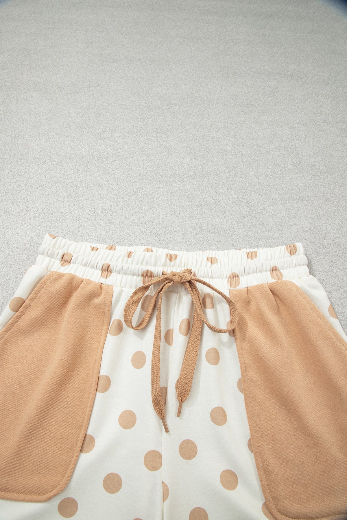 Polka Dot Loose Pullover Shorts Set